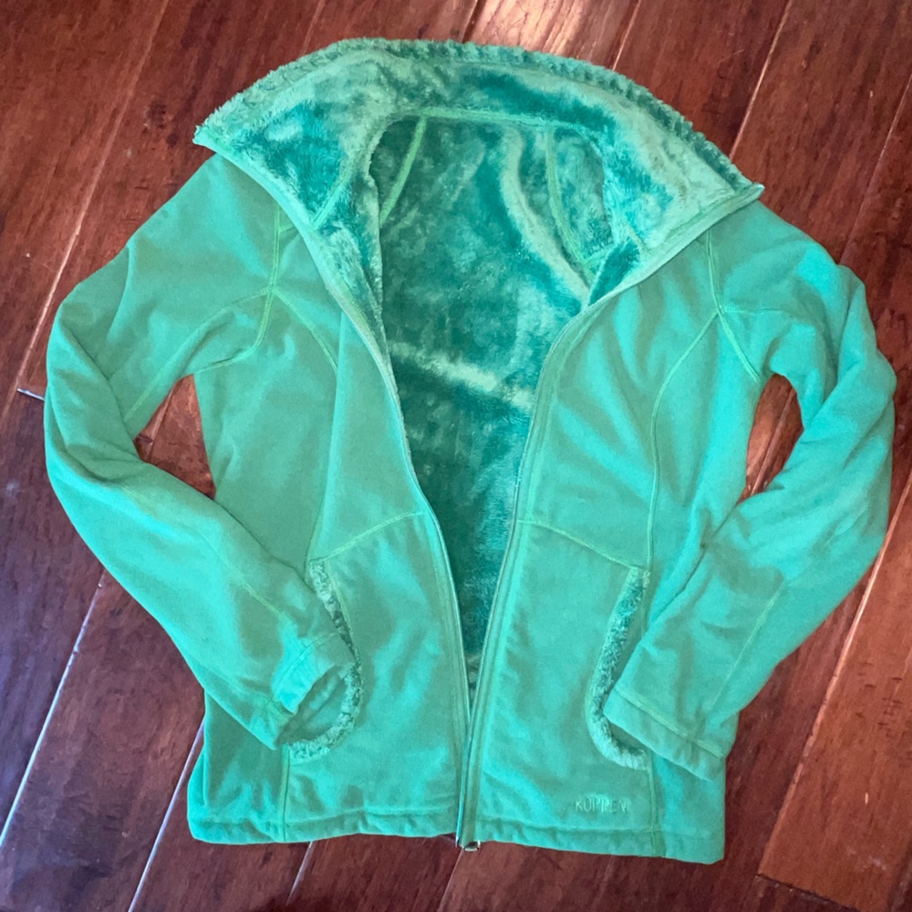 KOPPEN Reversable Green Fleece-Lined Zip-Up Jacket